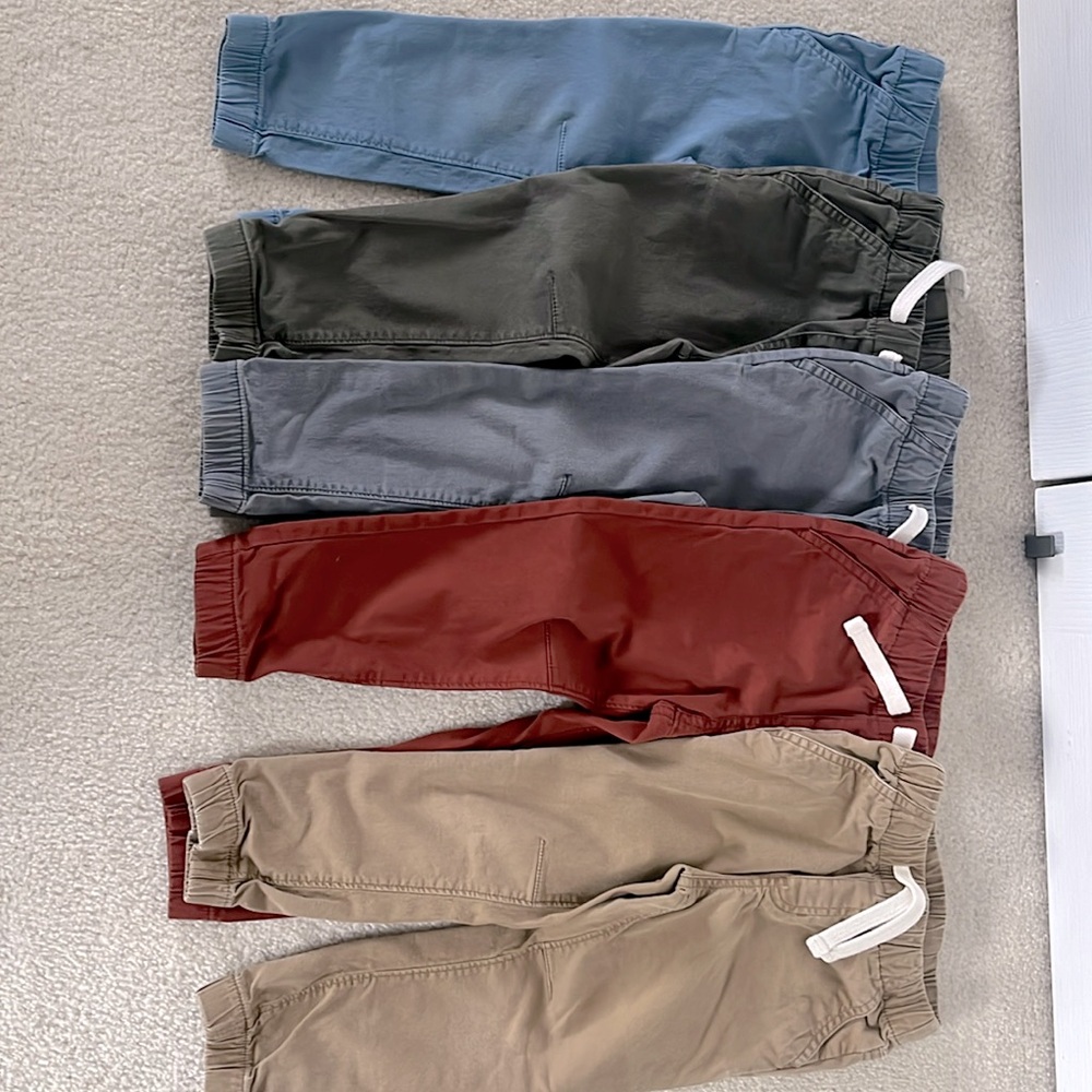 Cat & Jack twill jogger pants 3T - set of 5